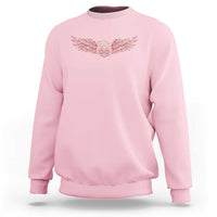 Pink Glitter Effect Route Highway 66 Sweatshirt Road Trip Motorcycle Adventure