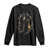 Gothic Plague Doctor Horror Long Sleeve Shirt Spooky Medieval Dark Folklore