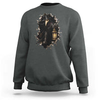 Gothic Plague Doctor Horror Sweatshirt Spooky Medieval Dark Folklore