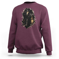 Gothic Plague Doctor Horror Sweatshirt Spooky Medieval Dark Folklore