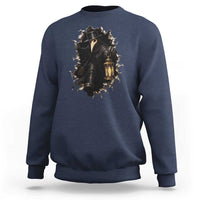 Gothic Plague Doctor Horror Sweatshirt Spooky Medieval Dark Folklore