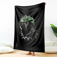 Halloween Plague Doctor Throw Blanket Gothic Medieval History Gift