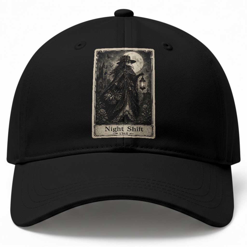 Gothic Plague Doctor Tarot Card Baseball Cap Medical Night Shift Dark Horror