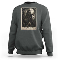Gothic Plague Doctor Tarot Card Sweatshirt Medical Night Shift Dark Horror