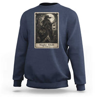Gothic Plague Doctor Tarot Card Sweatshirt Medical Night Shift Dark Horror