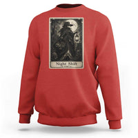 Gothic Plague Doctor Tarot Card Sweatshirt Medical Night Shift Dark Horror