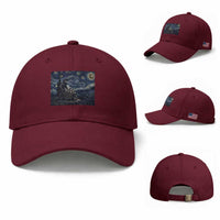 Gothic Plague Doctor Starry Night Inspired Baseball Cap Dark Parody Horror