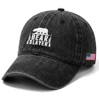 Bear Slayer Washed Cotton Baseball Cap Hunting Season Gift