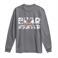 Bear Hunter Long Sleeve Shirt Outdoor Adventure Gift - Wonder Print Shop