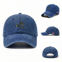 New York Bear Hunter Washed Cotton Baseball Cap Camo Map Hunting Season Gift