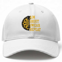 Funny Darts Retro Vintage Baseball Cap Aim Shoot Swear Repeat Dartist Gift