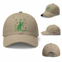 Funny St Catricks Day Baseball Cap Lucky Shamrock Cat Saint Pattys