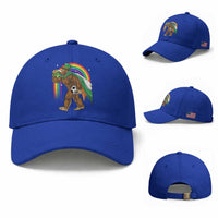 Funny Bigfoot Drinking Beer Baseball Cap St Patricks Day Soccer Lover