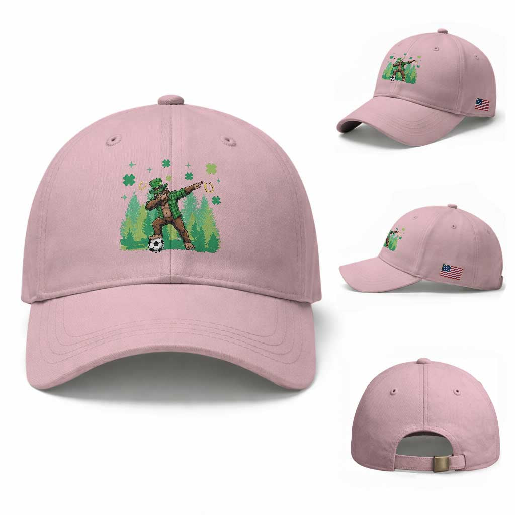 Lucky Sasquatch Soccer Player Baseball Cap Funny St Patricks Day Gift