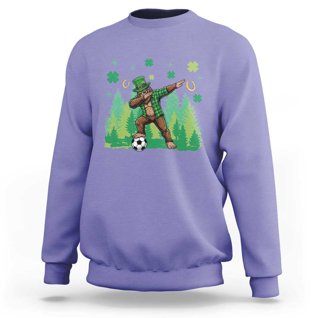 Lucky Sasquatch Soccer Player Sweatshirt Funny St Patricks Day Gift