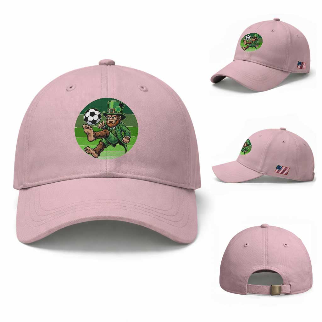 Funny Bigfoot Playing Soccer Baseball Cap St Patricks Day