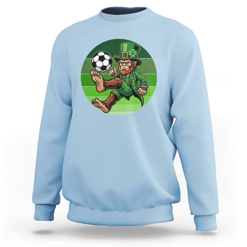 Funny Bigfoot Playing Soccer Sweatshirt St Patricks Day