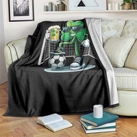 Funny Irish Shamrock Dabbing Soccer Throw Blanket St Patricks Day