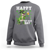 Happy St Pat Rex Day Sweatshirt Funny Dinosaur Drinking Beer