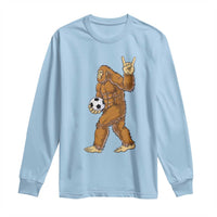 Funny Bigfoot Soccer Player Long Sleeve Shirt Folklore Cryptid Gift