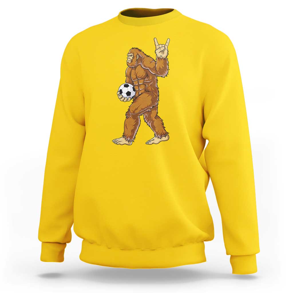 Funny Bigfoot Soccer Player Sweatshirt Folklore Cryptid Gift