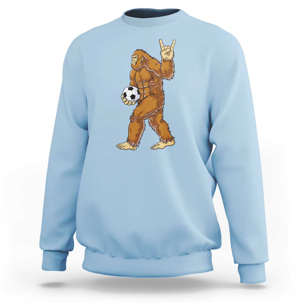 Funny Bigfoot Soccer Player Sweatshirt Folklore Cryptid Gift