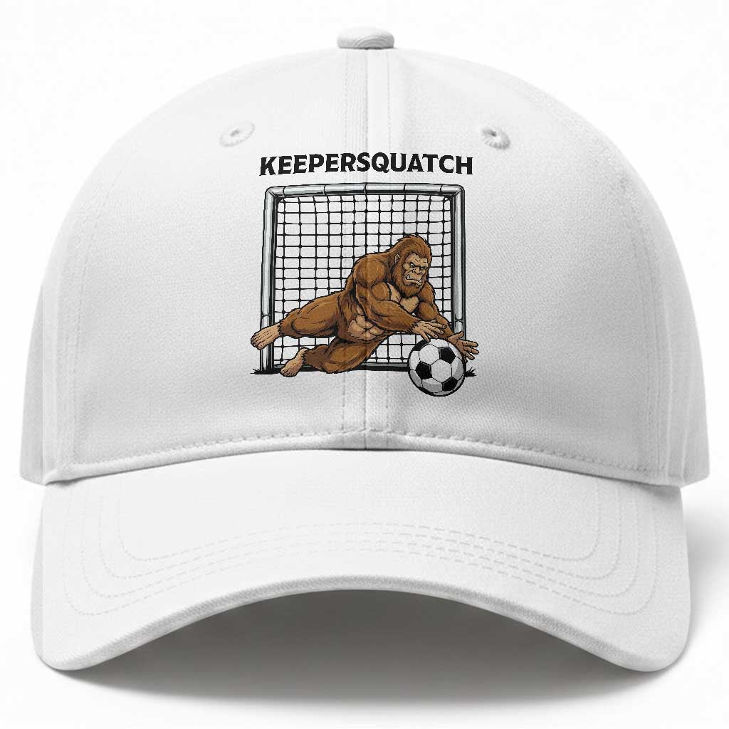 Funny Bigfoot Soccer Goalkeeper Baseball Cap Keepersquatch