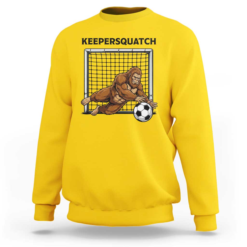 Funny Bigfoot Soccer Goalkeeper Sweatshirt Keepersquatch