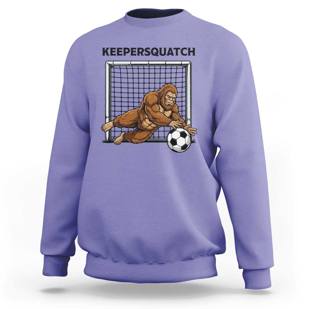 Funny Bigfoot Soccer Goalkeeper Sweatshirt Keepersquatch