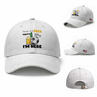 Soccer And Beer That Is Why I Am Here Baseball Cap Funny Drinking Lover