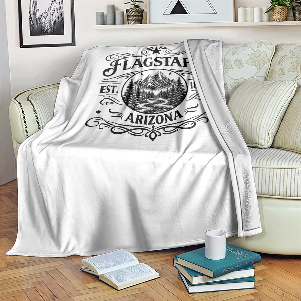 Vintage Flagstaff Landscape Adventure Throw Blanket Arizona Gift