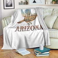 Arizona Desert Wren Bird Throw Blanket Cactus Landscape Rustic Western