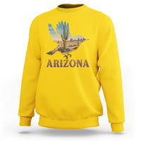 Arizona Desert Wren Bird Sweatshirt Cactus Landscape Rustic Western