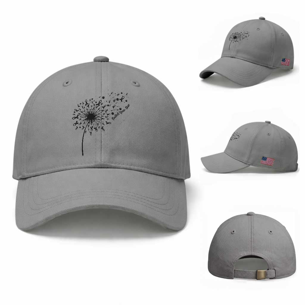 Protect Your Skin Baseball Cap Melanoma Awareness Dandelion Gift