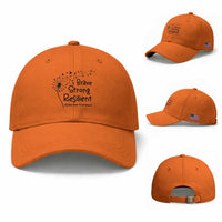 Brave Strong Resilient Baseball Cap Melanoma Warrior Dandelion Gift