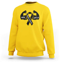 Melanoma Awareness Warrior Sweatshirt Never Give Up