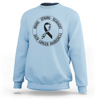 Melanoma Awareness Sweatshirt Brave Strong Resilient Warrior
