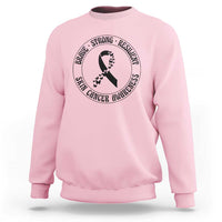 Melanoma Awareness Sweatshirt Brave Strong Resilient Warrior