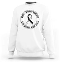 Melanoma Awareness Sweatshirt Brave Strong Resilient Warrior