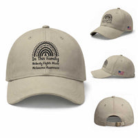In This Family Nobody Fights Alone Baseball Cap Melanoma Warrior Support