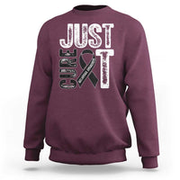 Skin Cancer Warrior Awareness Fighter Sweatshirt Just Cure It
