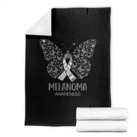 Just Cure It Throw Blanket Melanoma Warrior Butterfly Support