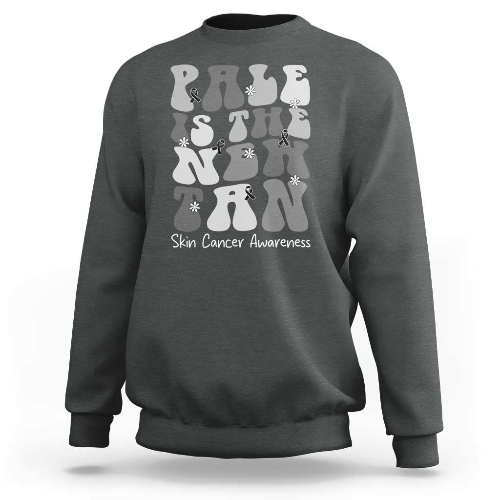 Skin Cancer Warrior Sweatshirt Pale Is The New Tan