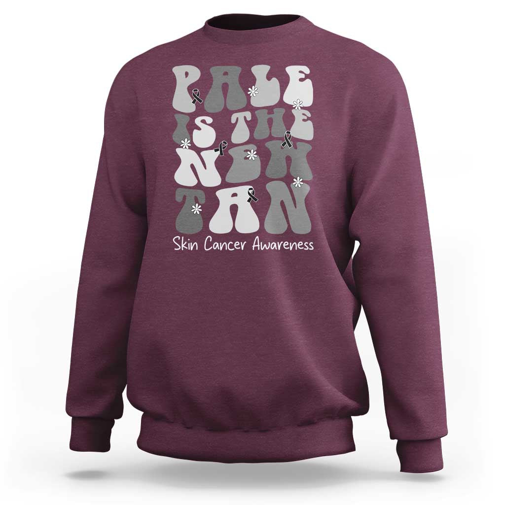 Skin Cancer Warrior Sweatshirt Pale Is The New Tan