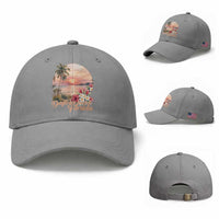 Daytona Beach Florida Baseball Cap Tropical Palm Tree Ocean Travel Gift