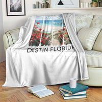 Destin Florida Throw Blanket Summer Travel Beach Vacation Gift
