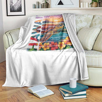 Hawaii Sea Turtle Throw Blanket Tropical Sunset Island Vacation Gift