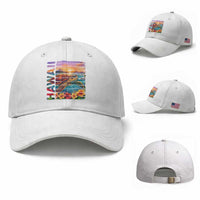 Hawaii Sea Turtle Baseball Cap Tropical Sunset Island Vacation Gift