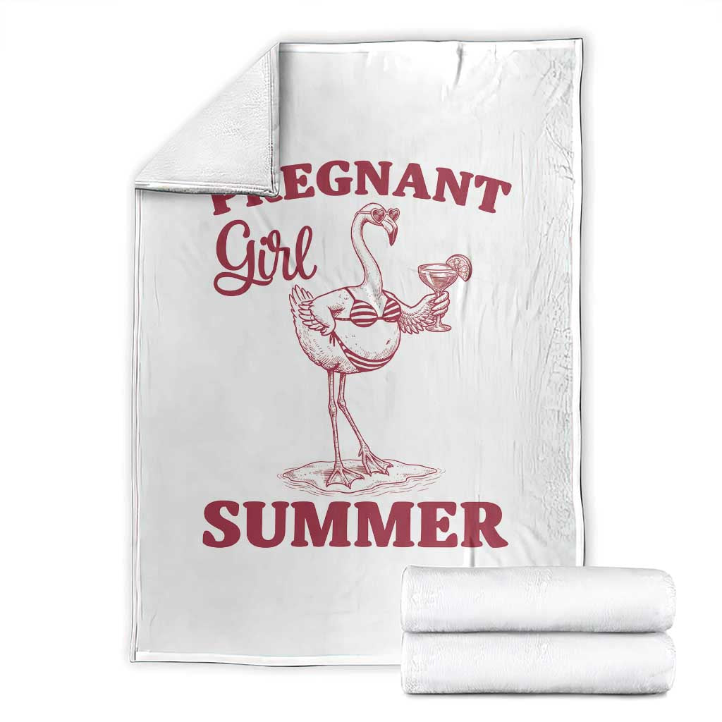 Flamingo Pregnancy Announcement Throw Blanket Summer Beach Mom To Be Gift