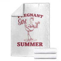 Flamingo Pregnancy Announcement Throw Blanket Summer Beach Mom To Be Gift